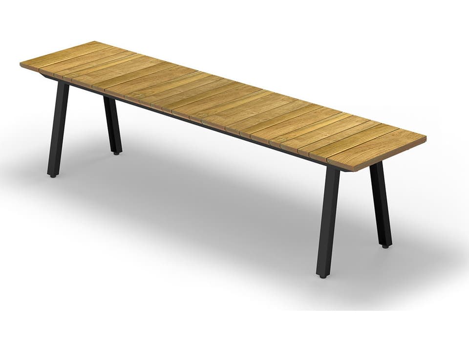 Maxximus 71-Inch Steel Teak Patio Bench