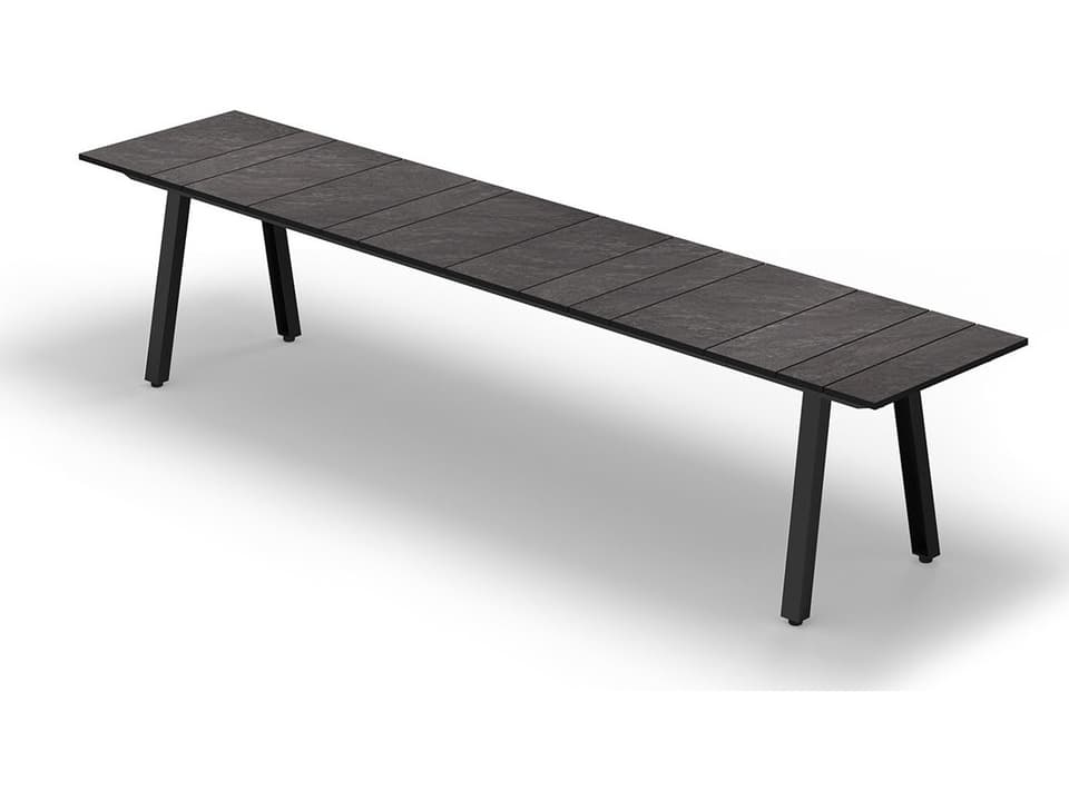 Maxximus 82.5-Inch HPL Outdoor Bench with Galvanized Steel Frame