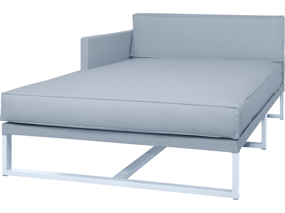 Mono 75-Inch Aluminum Cushion Right Arm Chaise Lounge