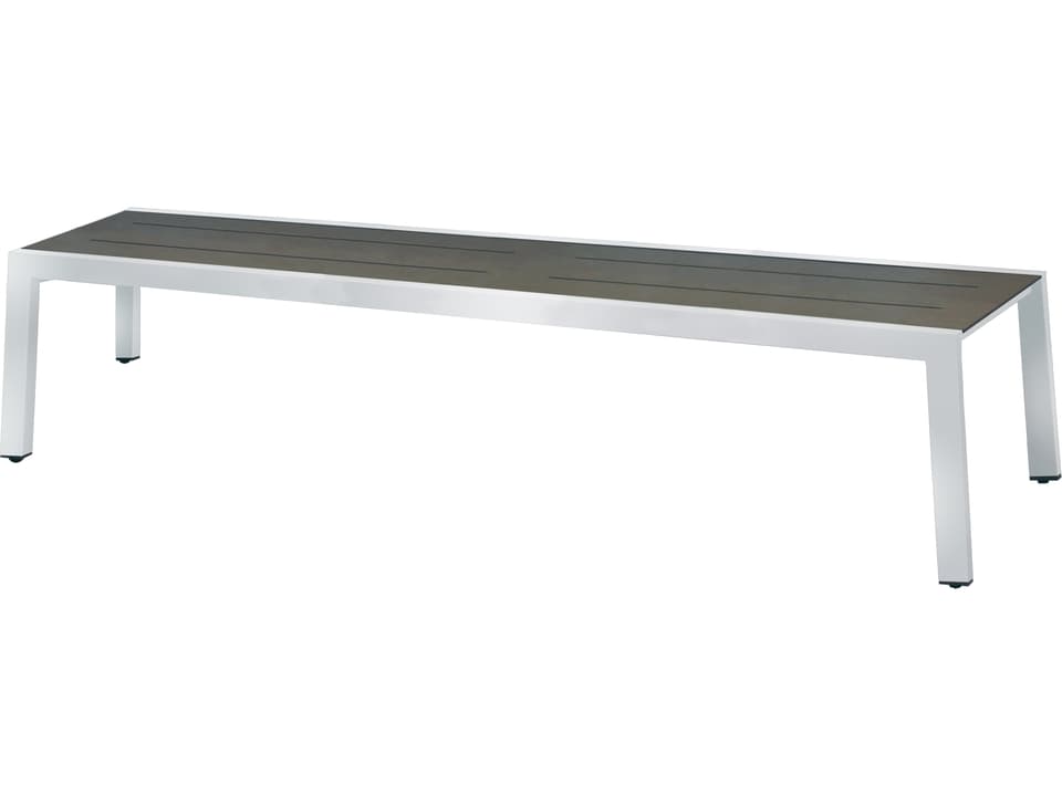 Baia 80.5-Inch Stainless Steel Resin Outdoor Bench