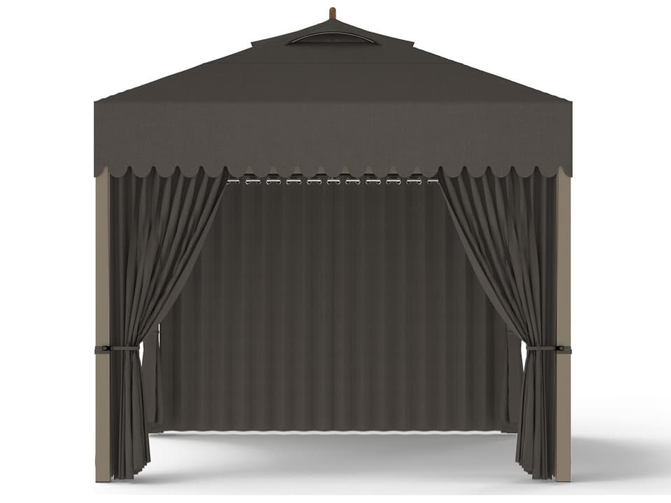 MamaGreen Sombrero Aluminum 10 x 10 Foot Canopy Gazebo with Wind Vent