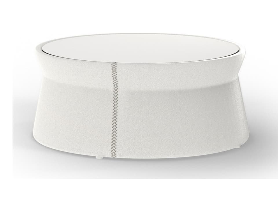 Stizzy Round Outdoor Coffee Table with Stamskin Faux Leather