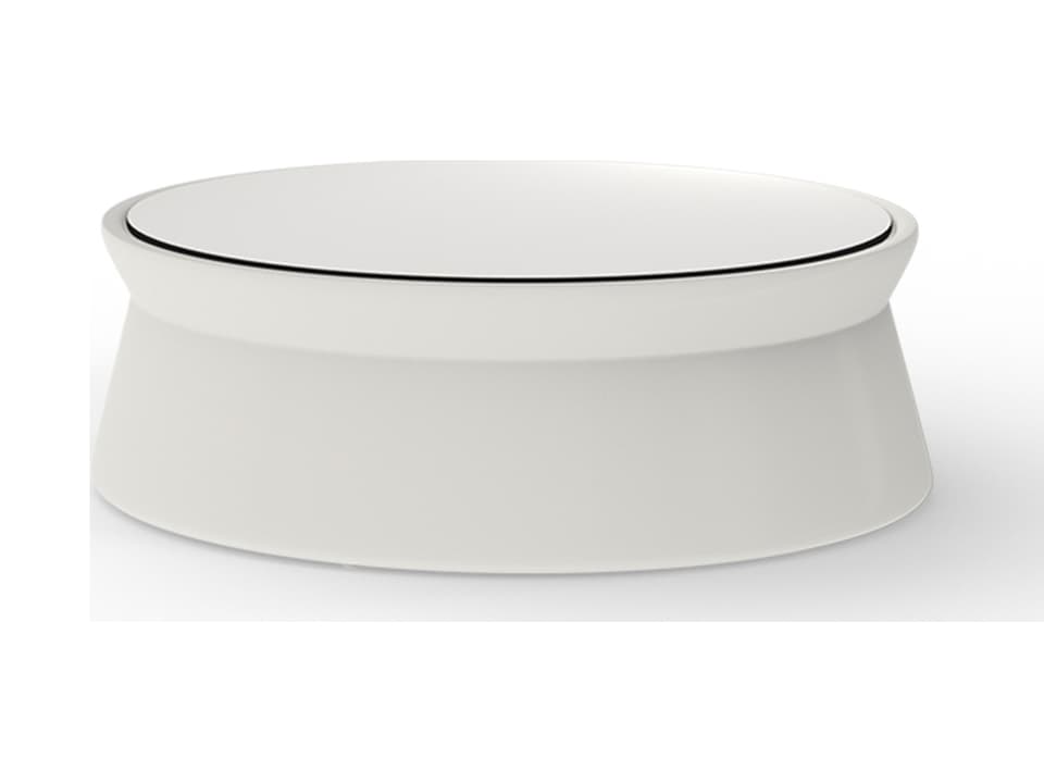 MamaGreen Stizzy Faux Leather Round Outdoor Chat Table