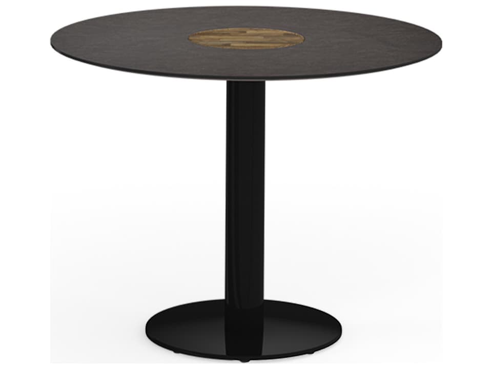 Stizzy 35-Inch Round Pedestal Bistro Table with Aluminum Frame
