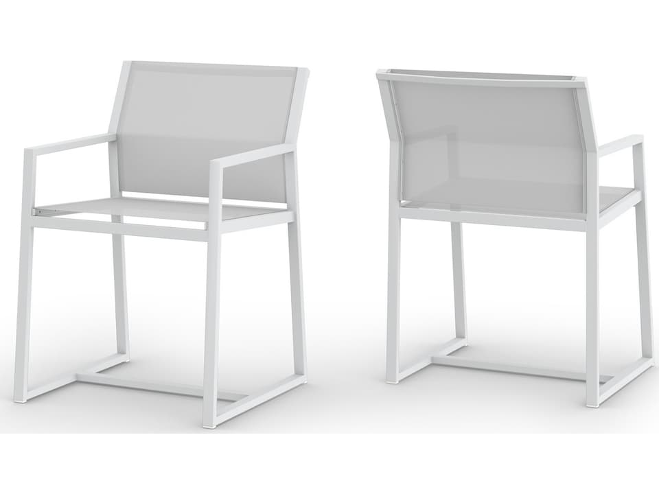 Allux Aluminum Sling Dining Arm Chair