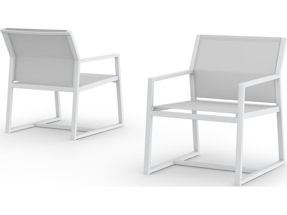 Allux Sling Aluminum Dining Arm Chair