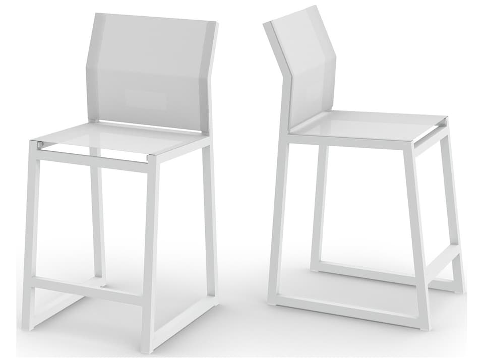 MamaGreen Allux Aluminum Sling Patio Counter Stool
