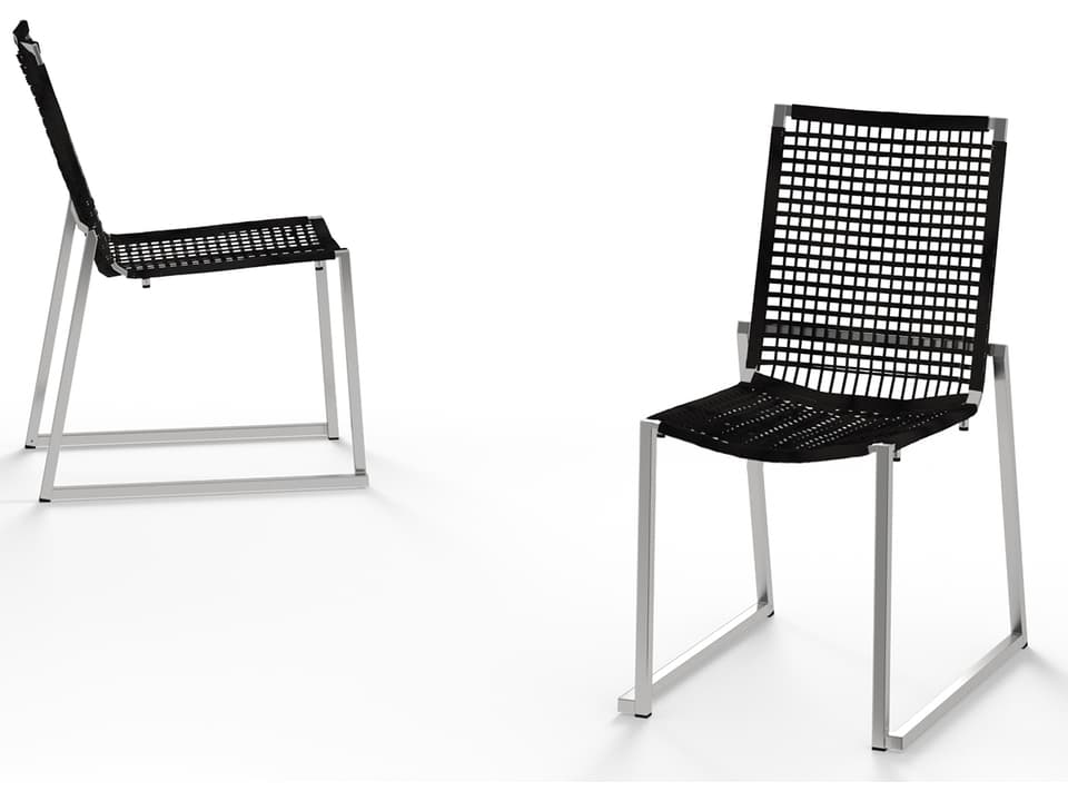 Olaf Stainless Steel Wicker Dining Side Chair