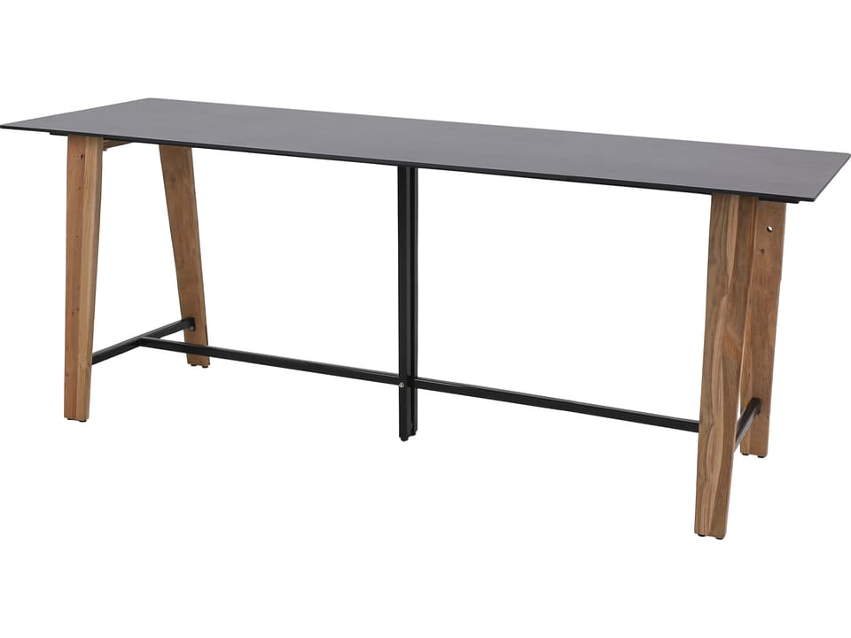 MamaGreen Sato Teak Rectangular HPL Top Outdoor Bar Table