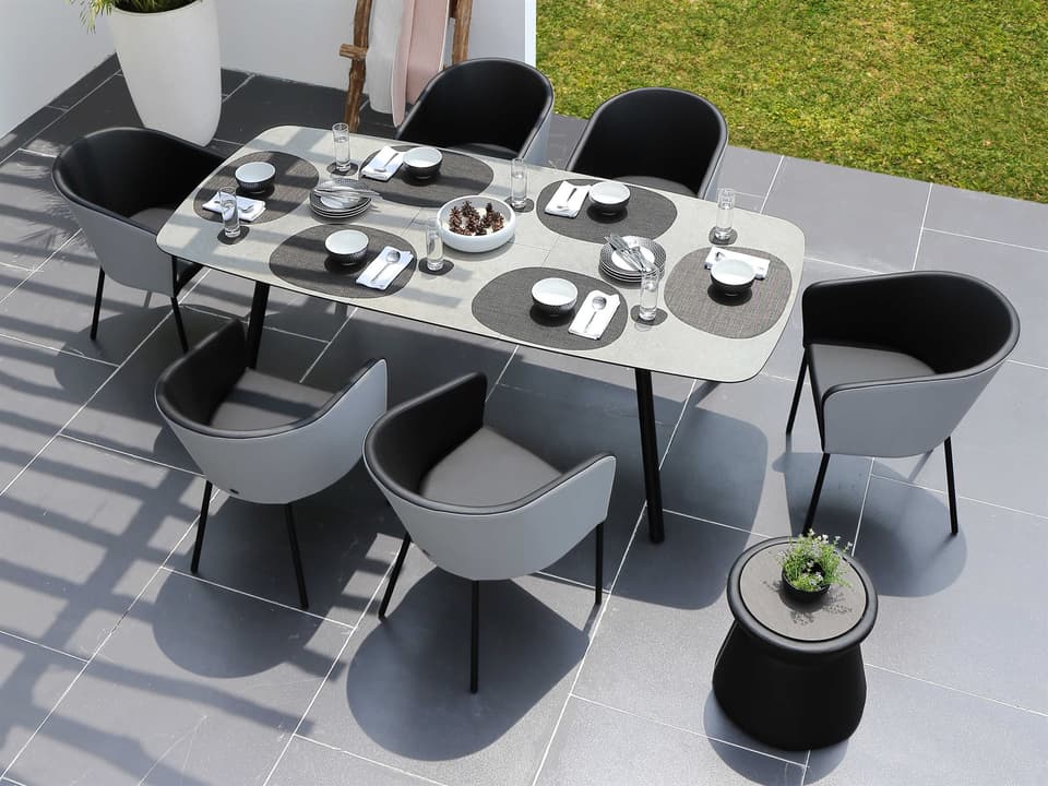Zupy Aluminum Steel Outdoor Patio Dining Set
