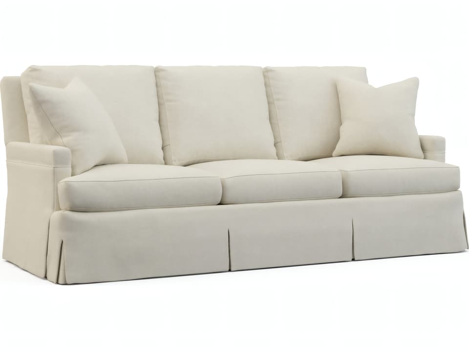 Dante 3-Seat Upholstered Sofa in Beige