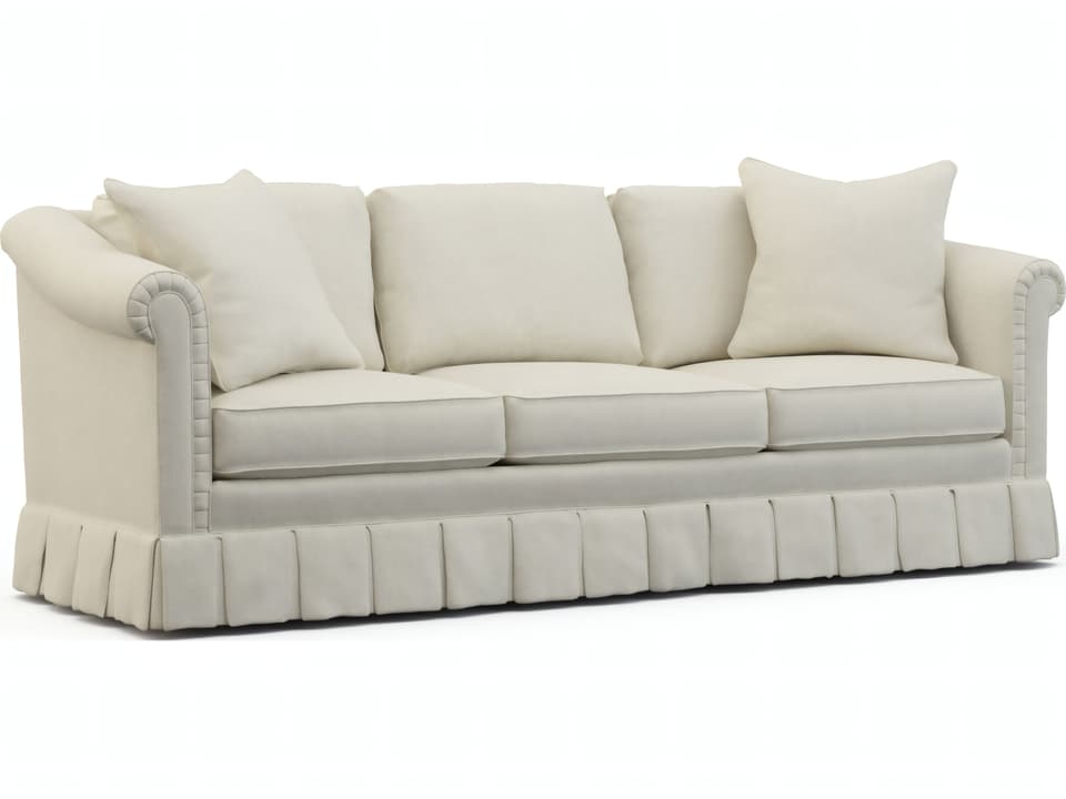 Elizabeth 3-Seat Upholstered Sofa in Brown