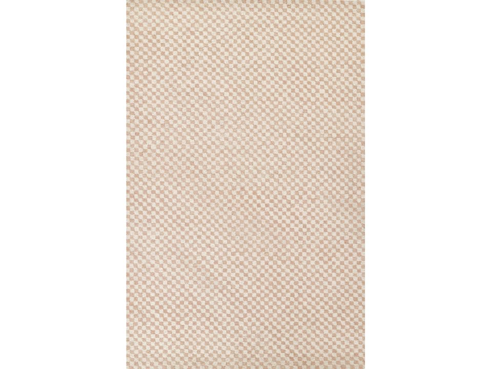 Charles Geometric Hand-Tufted Wool Runner Area Rug in Pink and Ivory
