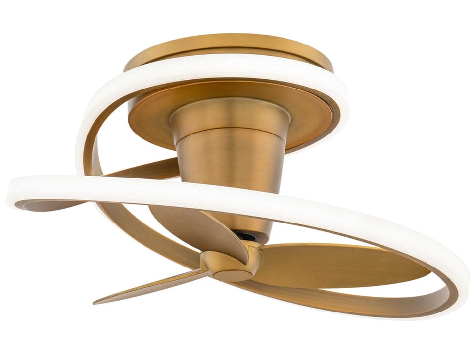 Veloce 28-Inch 3-Blade Smart Fandelier in Aged Brass