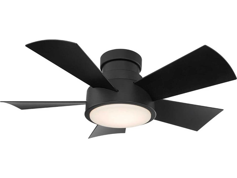 Vox 38-Inch 5-Blade Indoor Outdoor Smart Ceiling Fan with LED Light in Matte Black