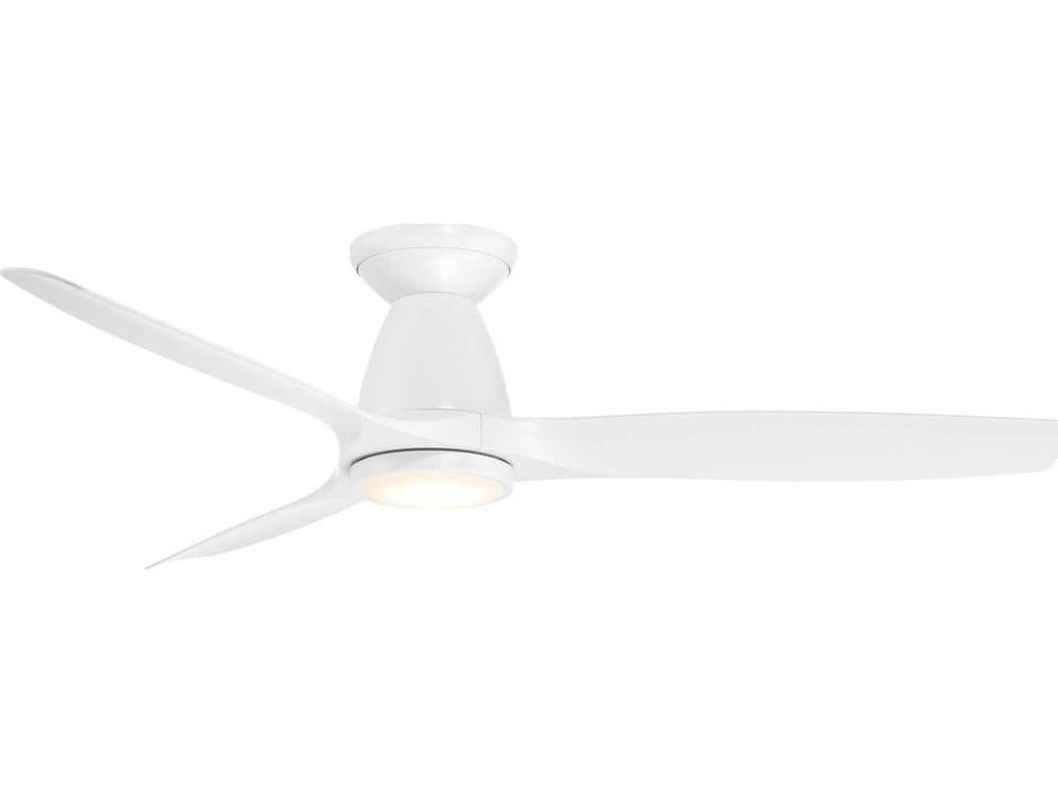 Skylark 54-Inch 3-Blade Smart Indoor Outdoor Ceiling Fan with LED Light in Matte White