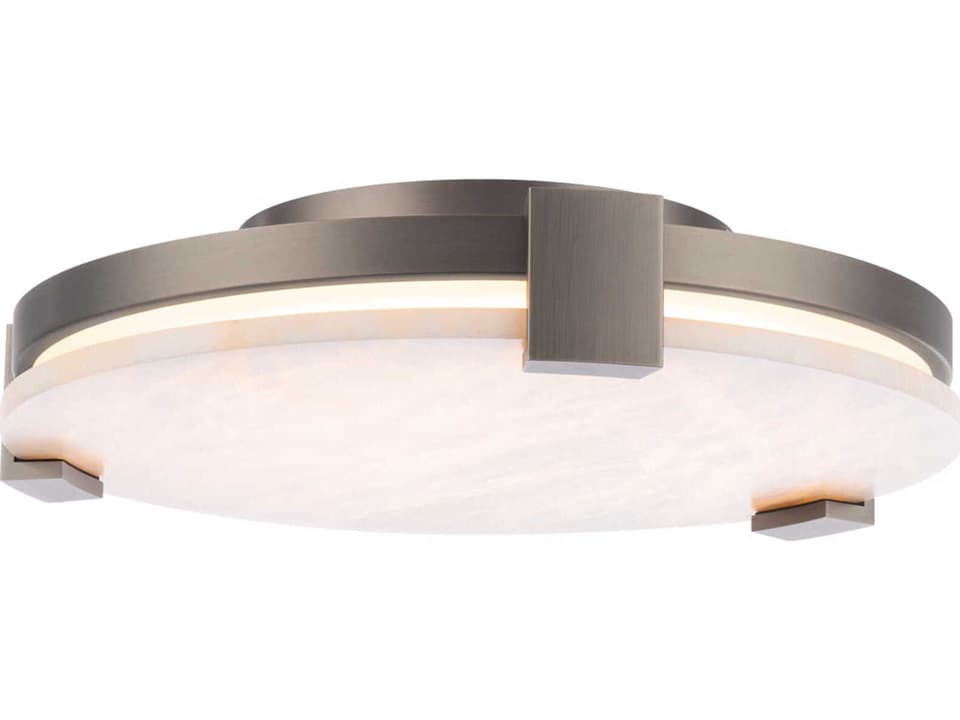 Catalonia 1-Light LED Flush Mount in Antique Nickel