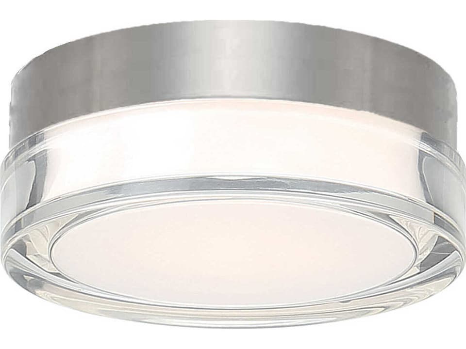 Pi 6 Inch LED Outdoor Flush Mount in Stainless Steel 3000K