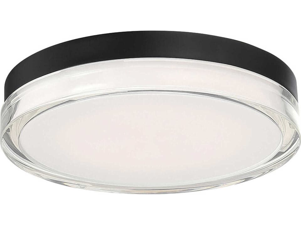 Pi 12-Inch LED Outdoor Round Flush Mount in Black