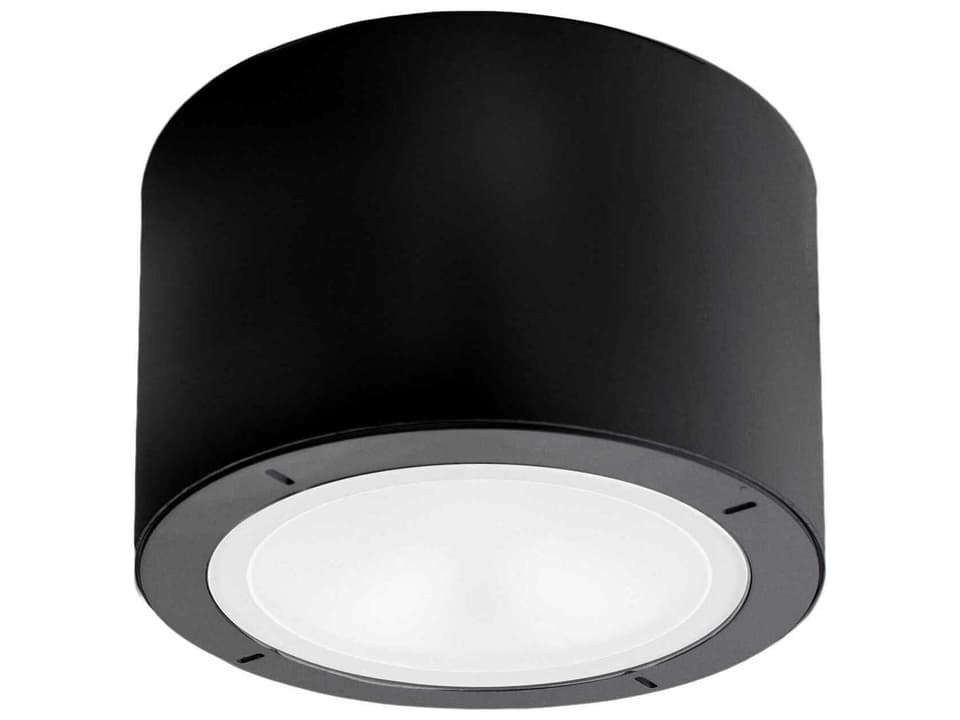 Vessel 6-Inch LED Outdoor Flush Mount in Black 3000K