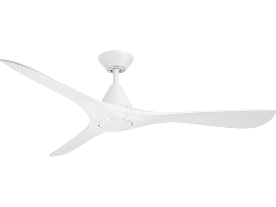 Carve 60-Inch 3-Blade Indoor Outdoor Smart Ceiling Fan in Matte White