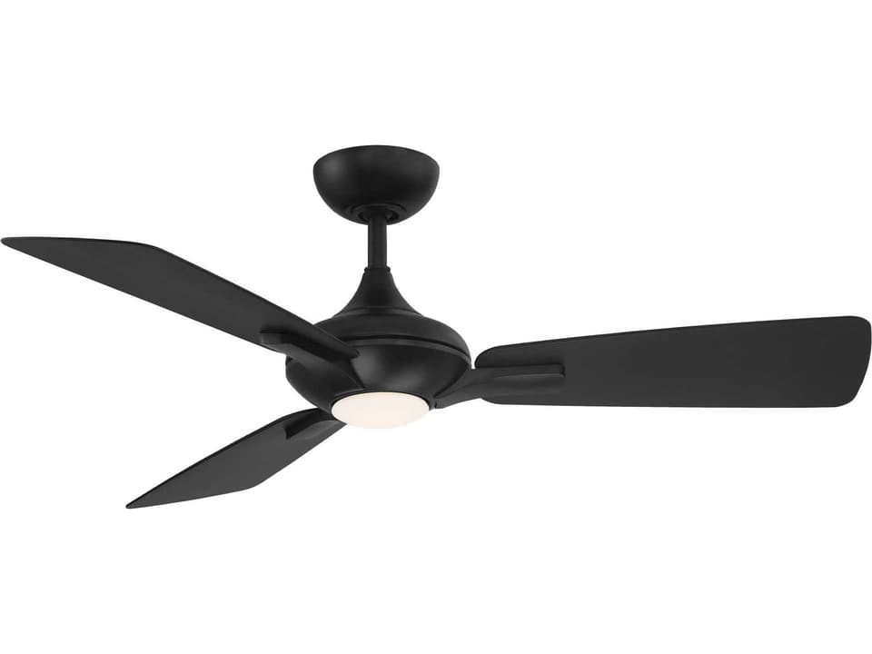 Mykonos 52-Inch 3-Blade Outdoor Smart Ceiling Fan with LED Light in Matte Black
