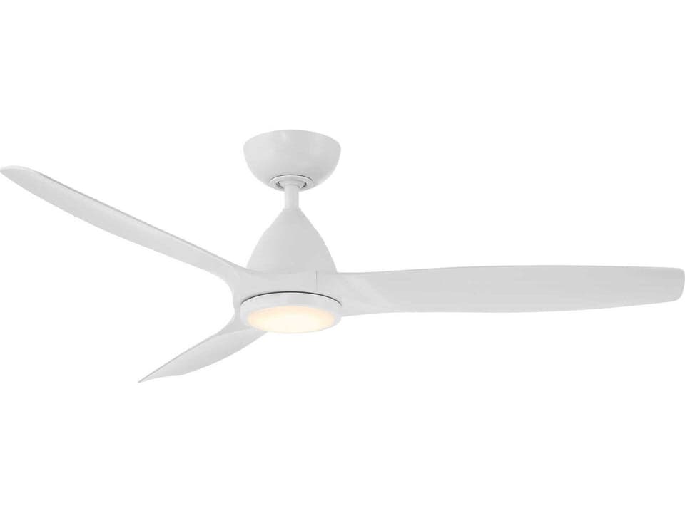 Skylark 54-Inch 3-Blade Wet Rated Smart Ceiling Fan in Matte White