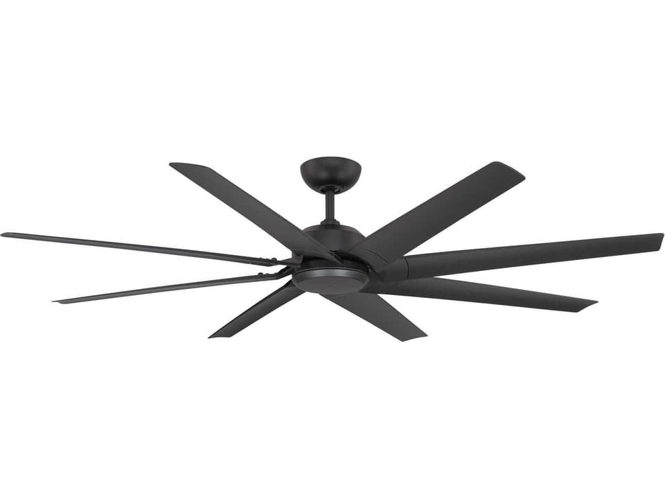 Roboto XL 70-Inch 8-Blade Outdoor Ceiling Fan in Matte Black