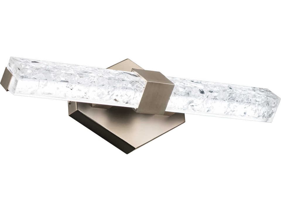 Regal LED Bath Light in Brushed Nickel with Reclaimed Crystal