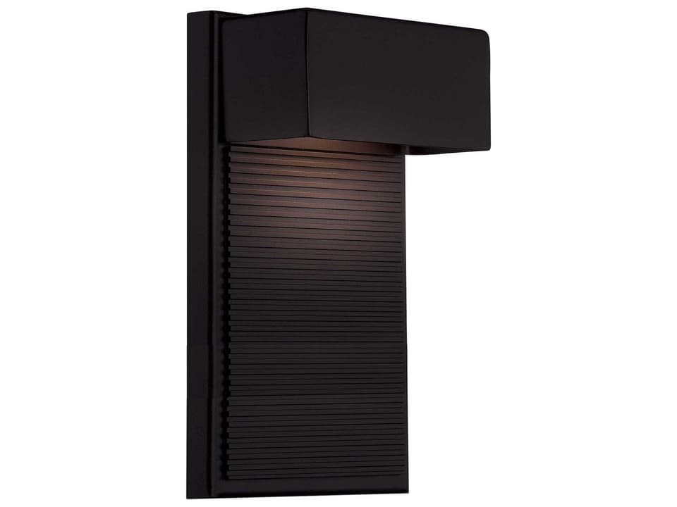 Hiline 12-Inch LED Outdoor Wall Sconce in Black
