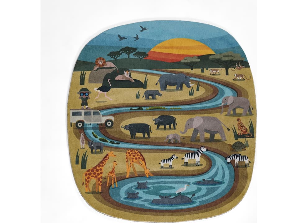 Playground Graphic Kids Area Rug