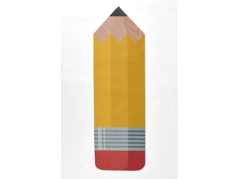 Playground Pencil Multicolor Kids Runner Area Rug