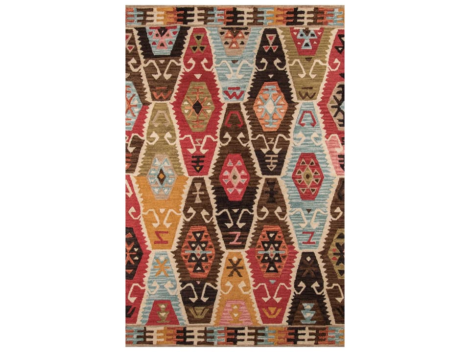 Tangier Multi Geometric Hand-Tufted Wool Area Rug