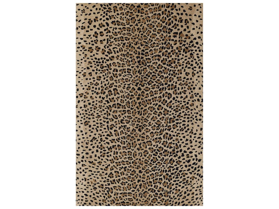Woodland Erin Gates Collection Hand Tufted Wool Animal Print Area Rug in Beige
