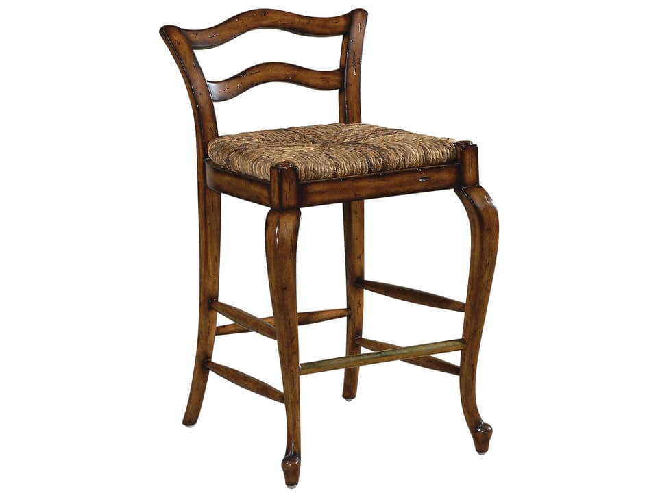 Maitland-Smith Provencal Avignon Cottage Counter Stool with Abaca Rope Seat