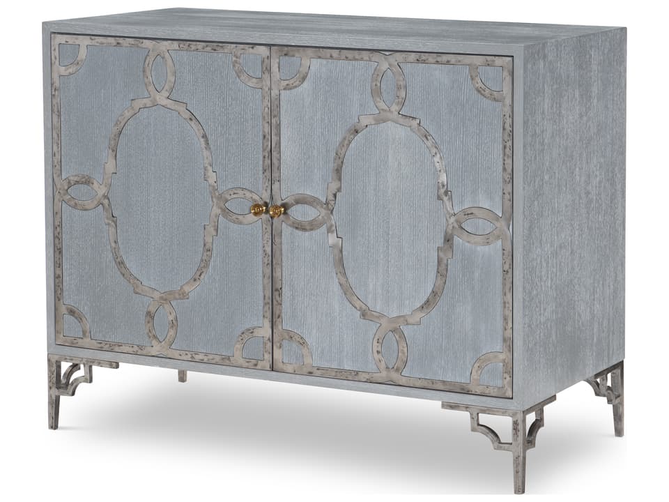Tiled Art Deco Chiffonier in Arctic Grey Cerused Oak