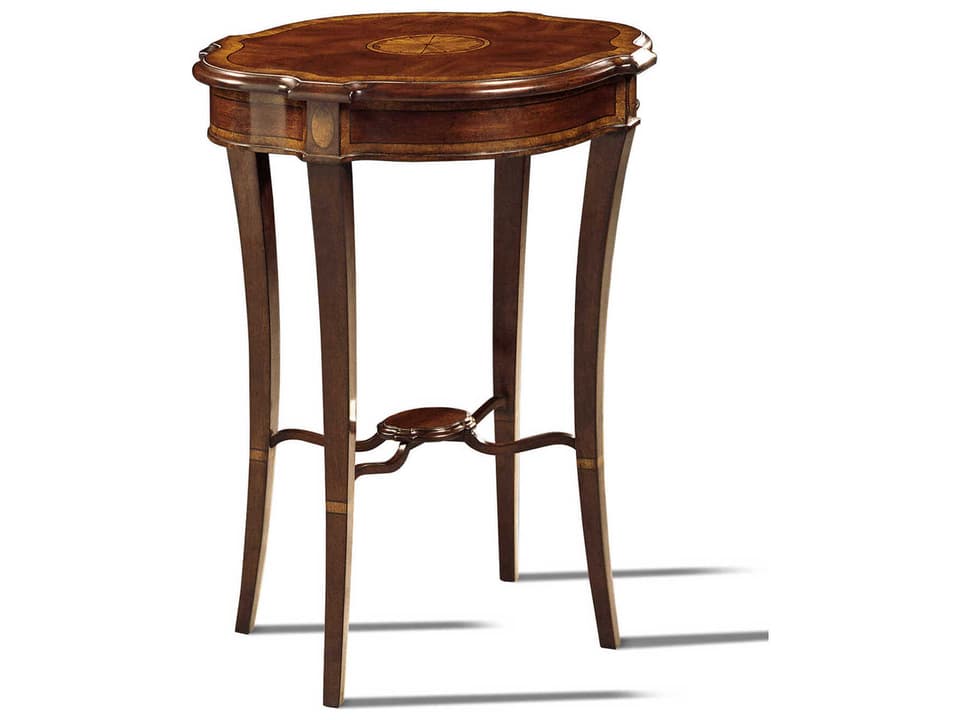 Foal Round Wood Mahogany End Table
