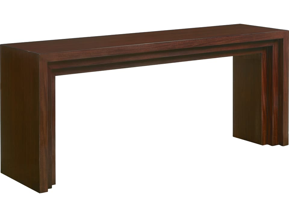 Aries Console Table in High Sheen Belgian Chocolate Mahogany