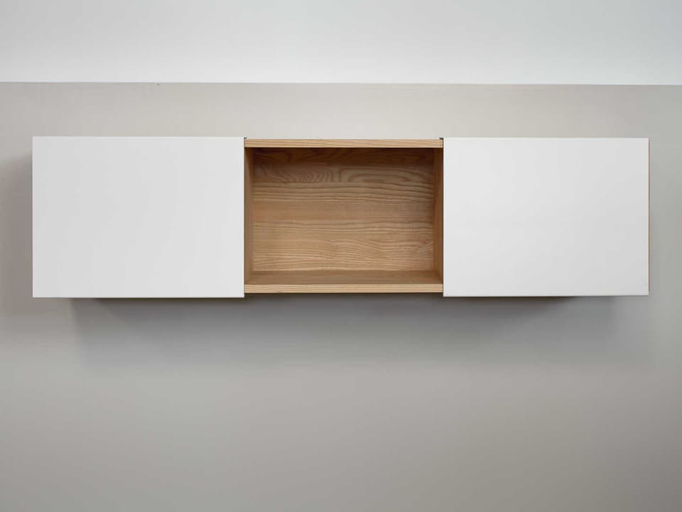 LAXseries 3X Wall Mounted Shelf in Ash and Matte White