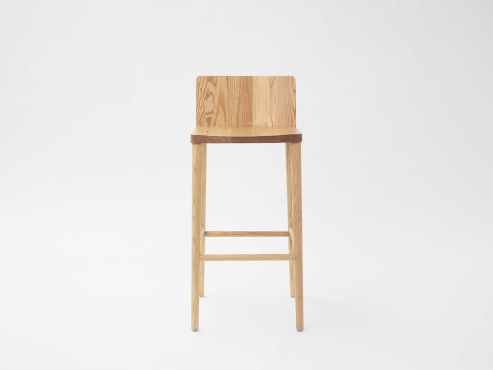 LAX Milk Ash Wood Bar Stool