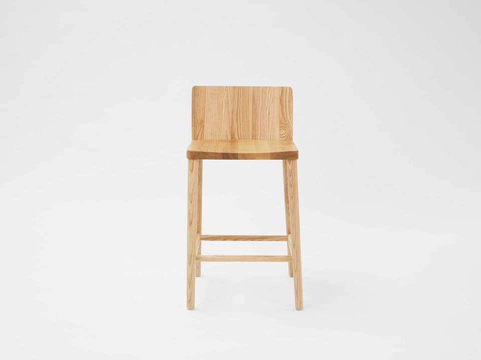 LAXseries Milk Ash Wood Counter Stool