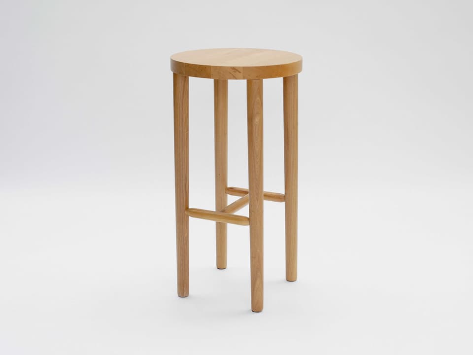 LAXseries Milking Ash Wood Bar Stool