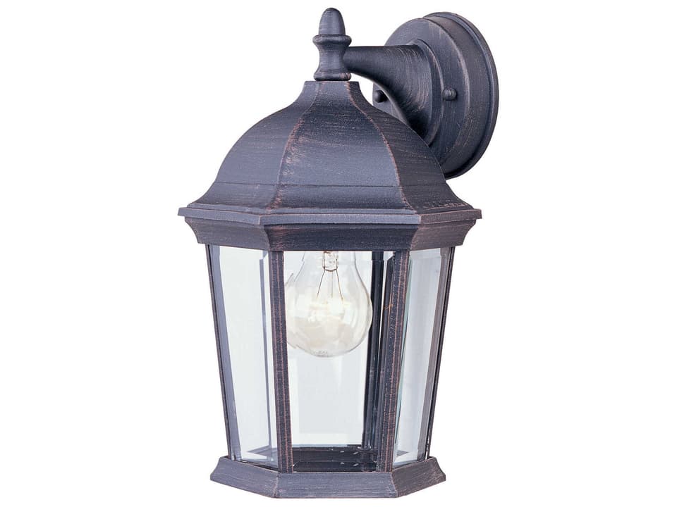 Builder Cast 1-Light Outdoor Wall Lantern in Rust Patina