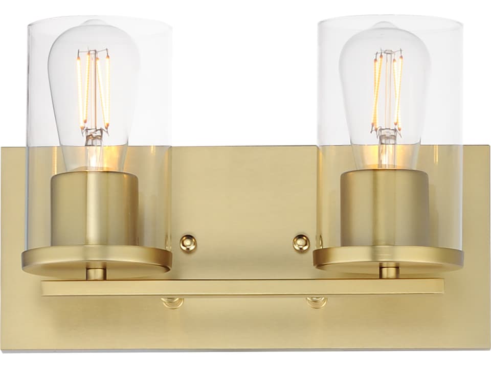 Generation Lighting Jett 2-Light Satin Brass Vanity Light