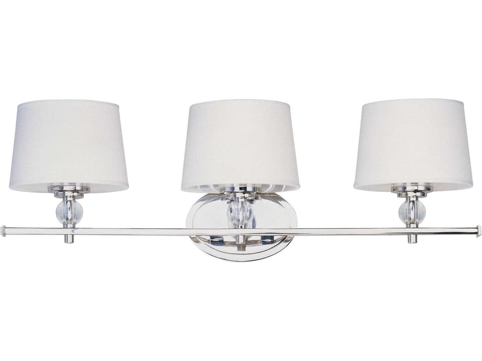 Rondo 3-Light Transitional Bath Vanity Light in Polished Nickel