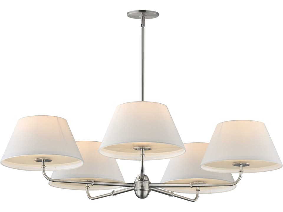 Dunbridge 5-Light Traditional Empire Chandelier in Polished Nickel