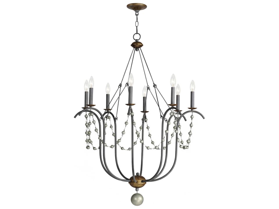 Formosa 8-Light Chandelier in Golden Noir Finish