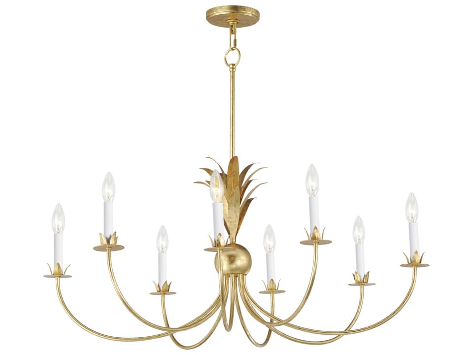 Paloma 8-Light Chandelier in Gold Leaf