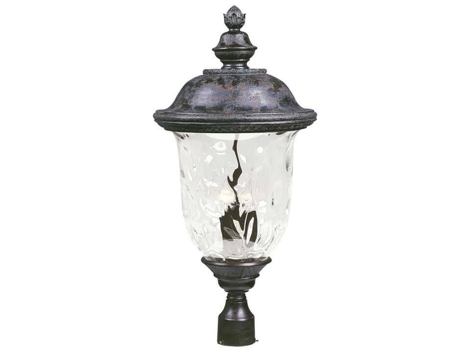 Carriage House DC 3-Light Outdoor Post Light in Oriental Bronze