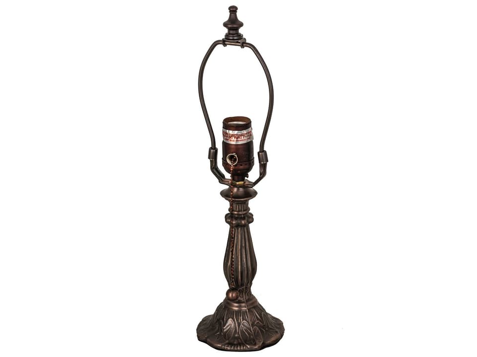 Tiffany Lily 1-Light Table Lamp Base in Mahogany Bronze